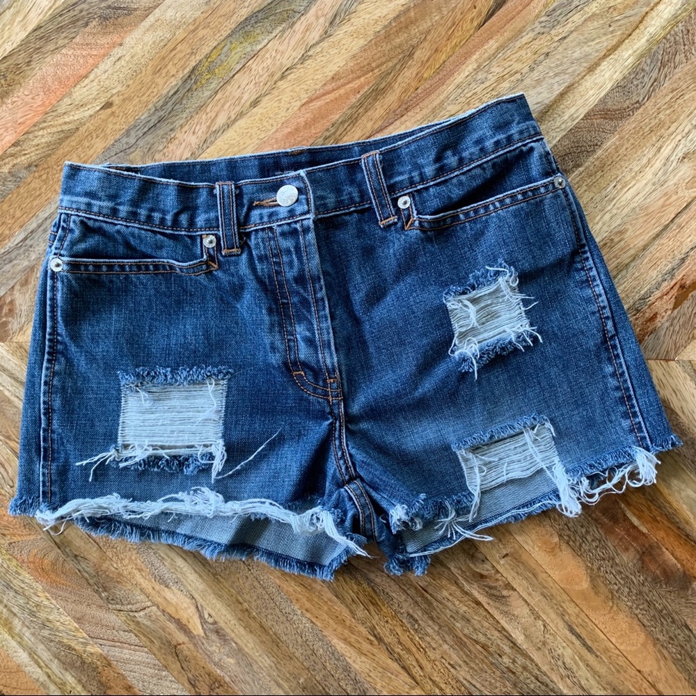 J. Crew | Extreme Distressed Denim Shorts